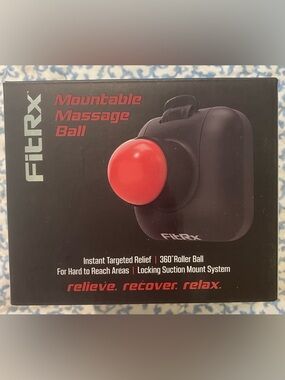 FitRx Mountable Massage Ball Suction Recovery Therapy Tool NEW